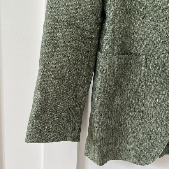 Suitsupply Mid Green Havana Linen Blazer Size 36 - Picture 7 of 13